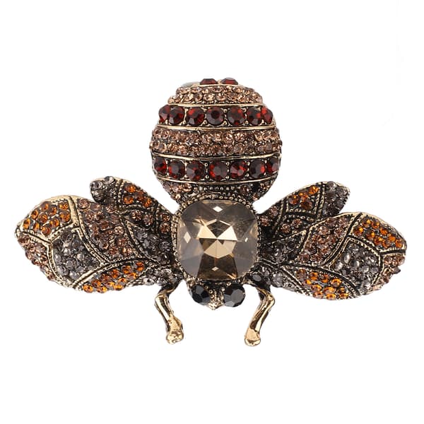 Retro Bi Legering Brosch Strass Kappa Kostym Kaffe Nål