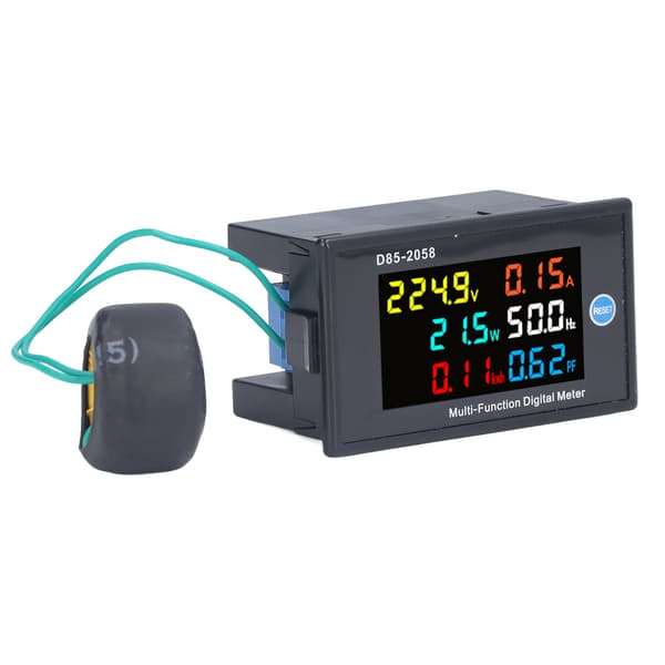 Strømmåler LCD digitalt display spenningsstrømmåler tester AC 40-300V
