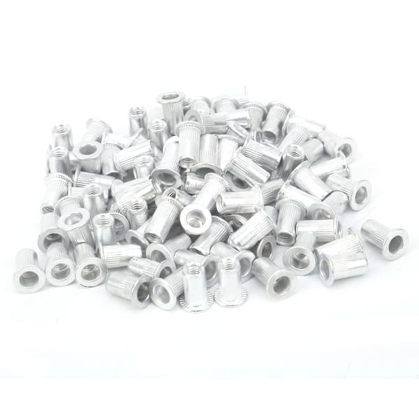 Aluminium Flat Head Vertikale Trekknaglemuttere 100 stk