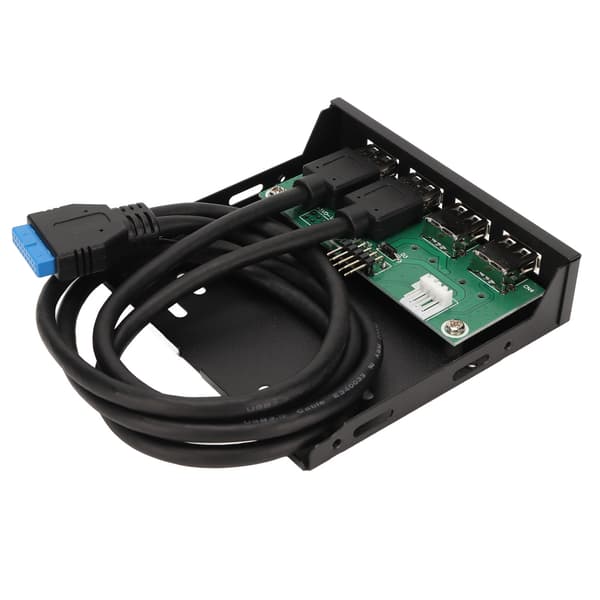 3,5 tommer Frontpanel USB3.0 Hub Højhastighed 4 Ports Intern Combo Beslag Adapter til PC Desktop 3,5 tommer Diskettedrev
