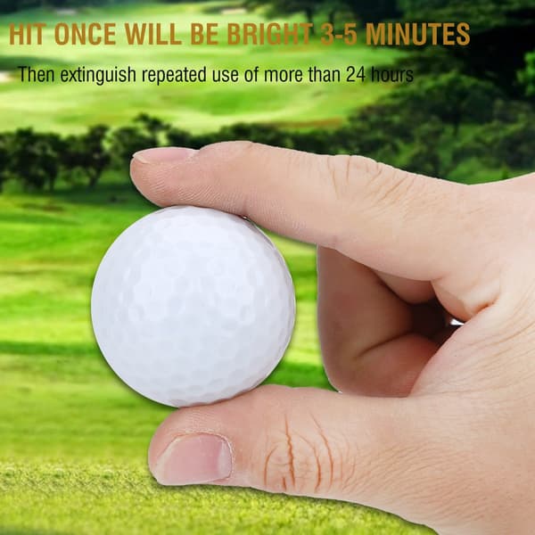 LED Nat Trænings Golfbold Gul