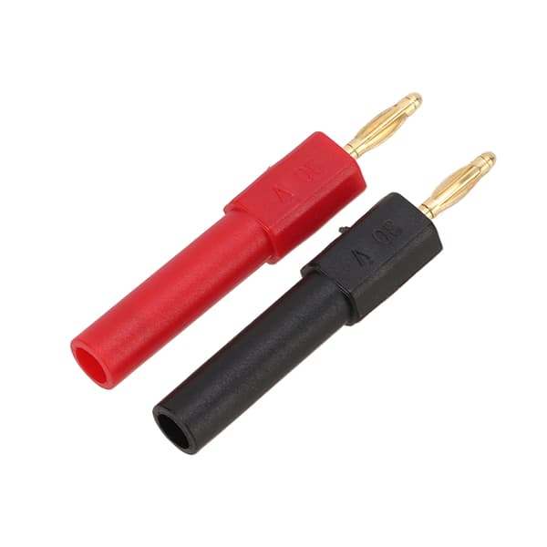 5 sæt messing bananplugsadapter - 2 mm han til 4 mm hun - rød/sort banankontakt