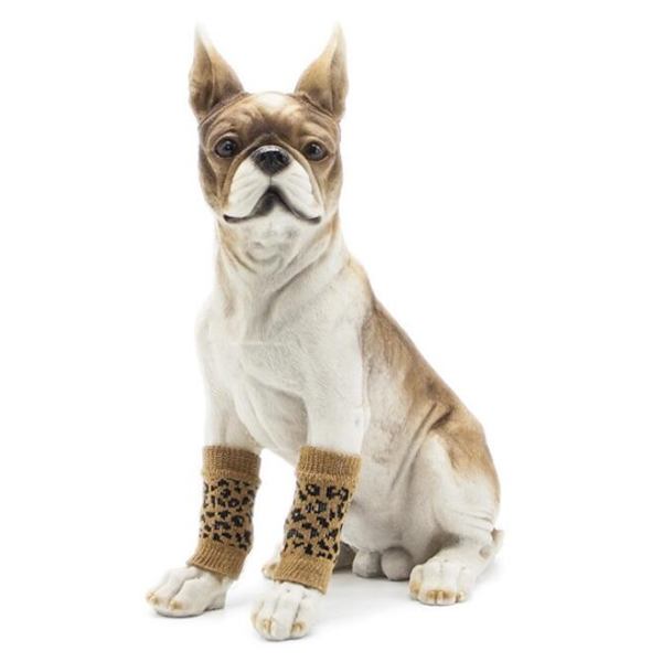 Husdjursstrumpor Skyddsled för hundknäskydd (Leopard XL)