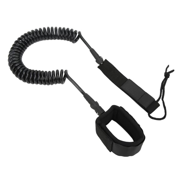 Justerbar Elastisk TPU Surfbræt Leash Sort 11ft 3.35m til Paddleboards Longboards