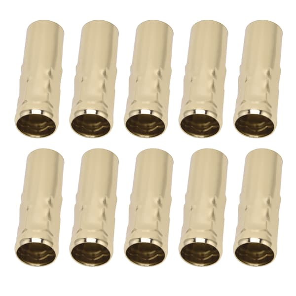10 st E14 Metallrör Lamphållare Bas Belysningstillbehör 25x80mm Guld
