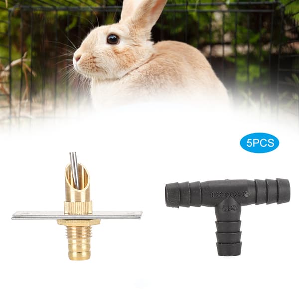 Vattenfontän med nippel för mink- och kaninuppfödning, 5-pack