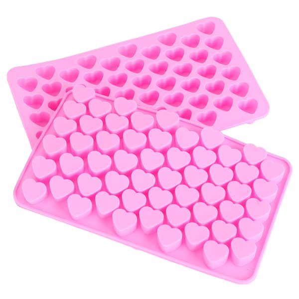 Non-stick silikoneform til chokoladekage i hjerteform - 55 huller