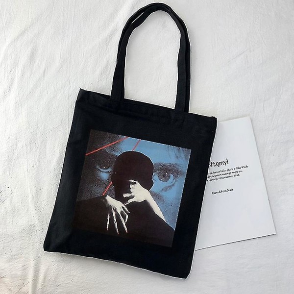 Hip Hop Retro Shopping Bag med stor kapacitet Mørk farve Hei02