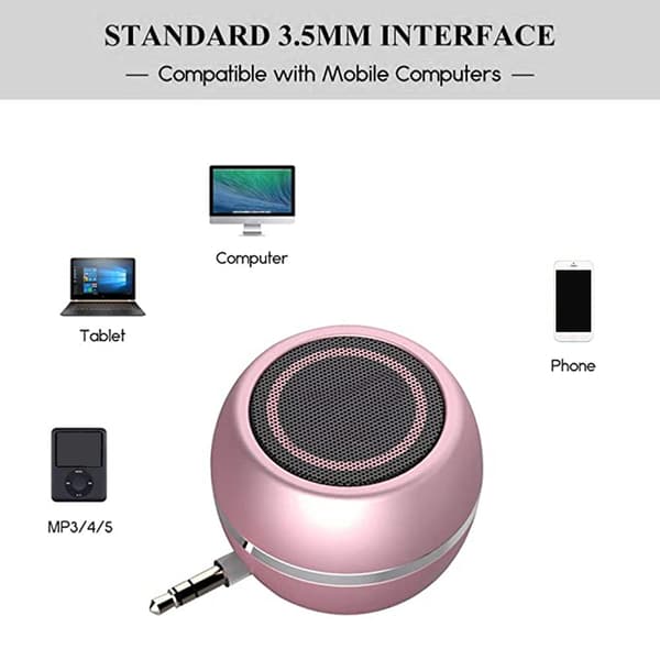 3W Mini Bærbar Højttaler Mobiltelefon Højttaler med 35 mm AUX Lydinterface til iPhone Tablet Computer
