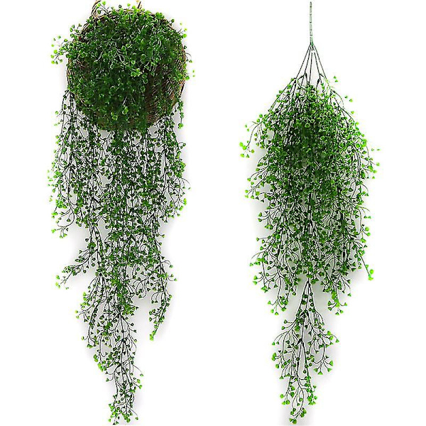 kunstige falske vinranker hængende blomsterplante Home Garden Decor 1PC Green