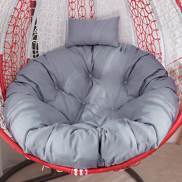 Aftagelig og vaskbar tyk hængende stolehynde Gray Cushion Round Diameter 115CM