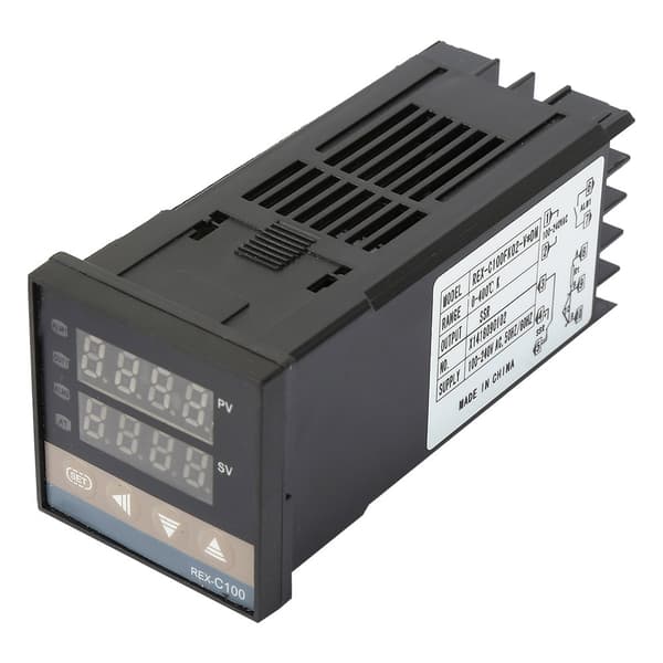 Digital PID Temperaturregulator 0-400C Räckvidd 25A SSR 1m M6 K Typ Termoelement AC 110-240V