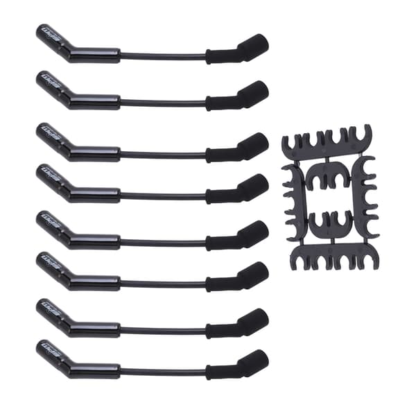 8 mm Dia 500 Ohm/ft Sort Rustfrit Stål Tændkabelsæt Erstatning for GM LS 2005-2011 9070CK