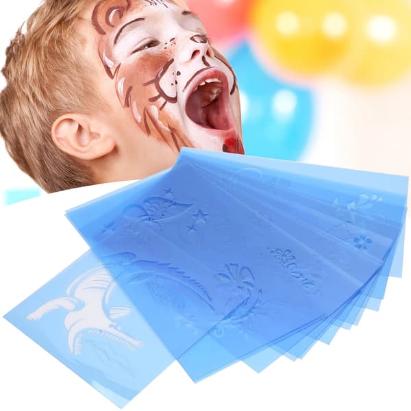 Genanvendelige PET ansigtsmalingsstencils til Halloween julefrokost
