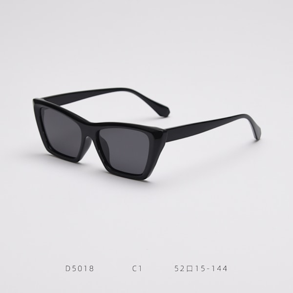 Polarized Cat Eye-solglasögon för damer Bright black and gray flakes