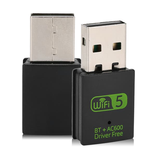 600MB WiFi Bluetooth 4 2 Dongle Trådløs Netværksadapter Gratis Driver 2 i 1 LAN Antenne Adapter RTL8821CU