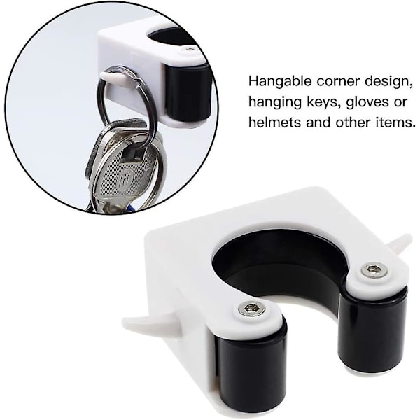 2-pack cykelväggfäste med hängkrokar för parkering - svart - inomhus och utomhus - lätt att installera (lämplig för 18-23 mm diameter cykeldäck)