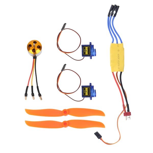 A2212 2200KV Borstlös Motor 30A ESC SG90 9G Micro Servo 6035 Propeller för RC Flygplan