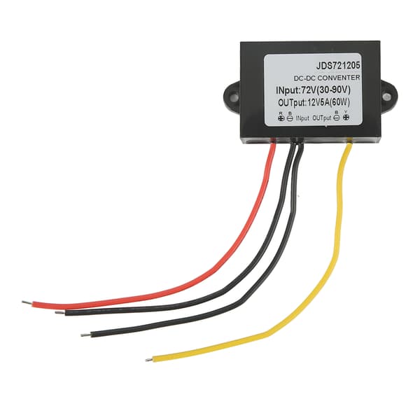 72V till 12V 5A DC Buck Converter Modul med Kabel Spänningstransformator IP67 Vattentät