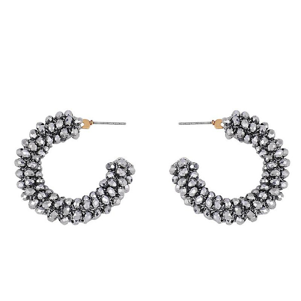 Øreringe Vintage Zircon Geometry Stud Modesmykker Ac9833 silvery