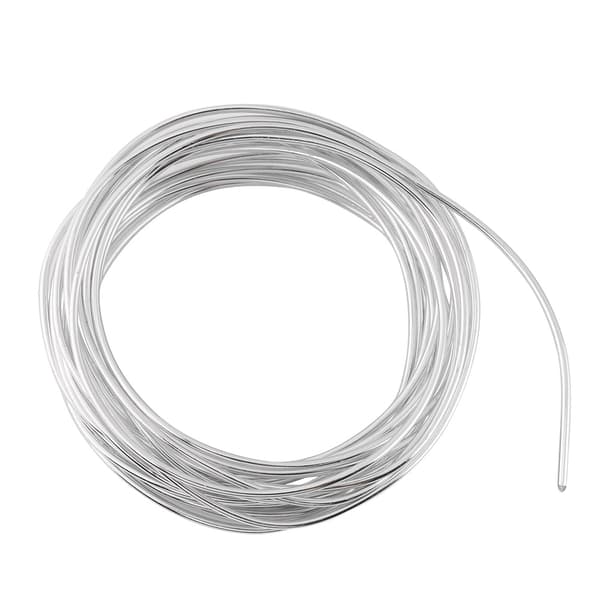 2 mm rund oksidert aluminiumtråd - 5 meter/rull (sølv) - Tilbehør for å lage smykker
