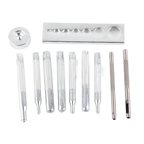 Læder Craft Snap Fastener Setter Nit Punch Tool Set - 11 stk