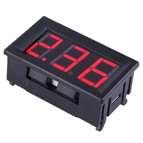 Digital DC-strømvisningspanel - 0-10A Amperemeter - Rød