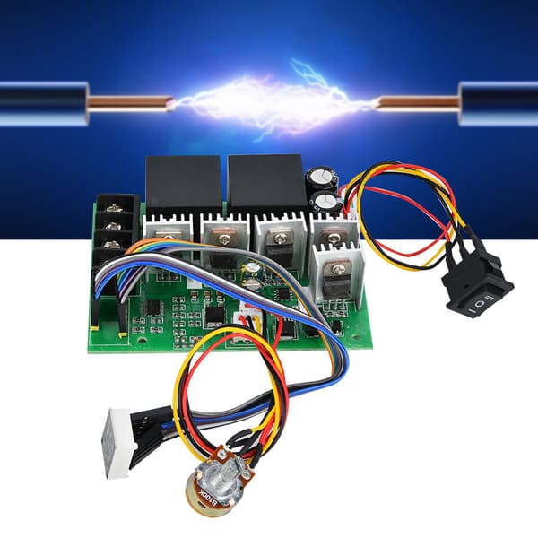 PWM DC Motorhastighetskontroller CW CCW Bryter 0 til 100 Prosent 80A 12V 24V 36V 48V
