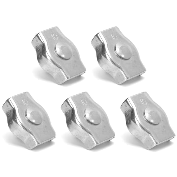 Simplex rustfrit stål 5-delt slangeklemmesæt 10 mm 0,39 tommer marinehardware til skovbrugsmaskiner