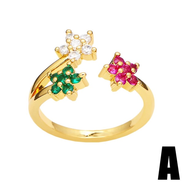 Ring Vintage Zircon Heart Stud Modesmycken Ac10349 B
