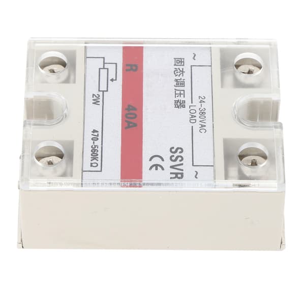 Enfaset Solid State Spændingsregulator Relæmodul Lavfrekvent SSVR-40A 24-380VAC