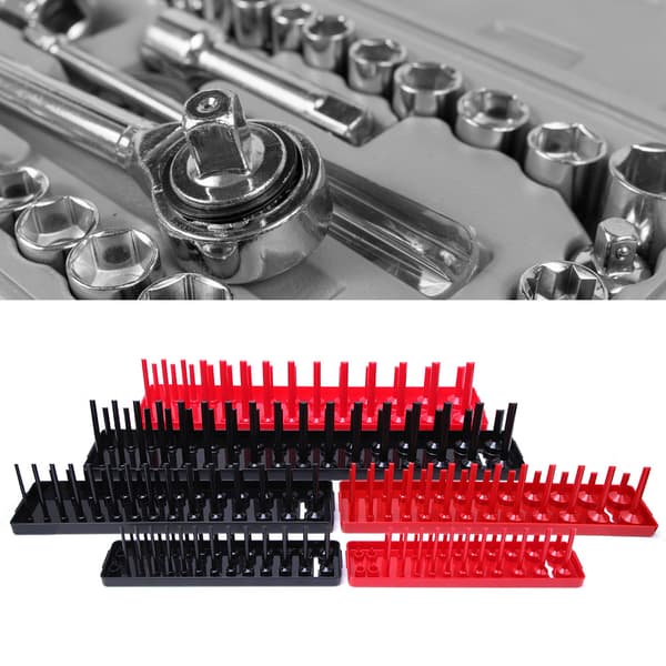 6-delt metrisk tomme pipeholder Organizer Multifunksjonell plast pipeoppbevaringsstativ Rom