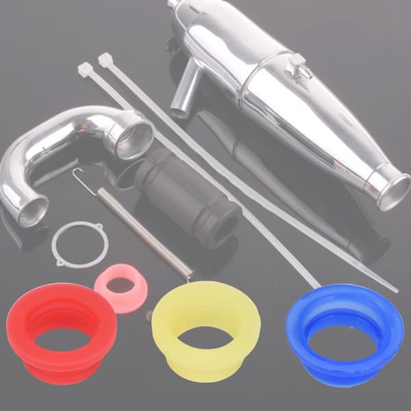 3st silikonpackning för HSP 1/8 RC Nitro bilmotor avgasrörsrörskopplingsadapter