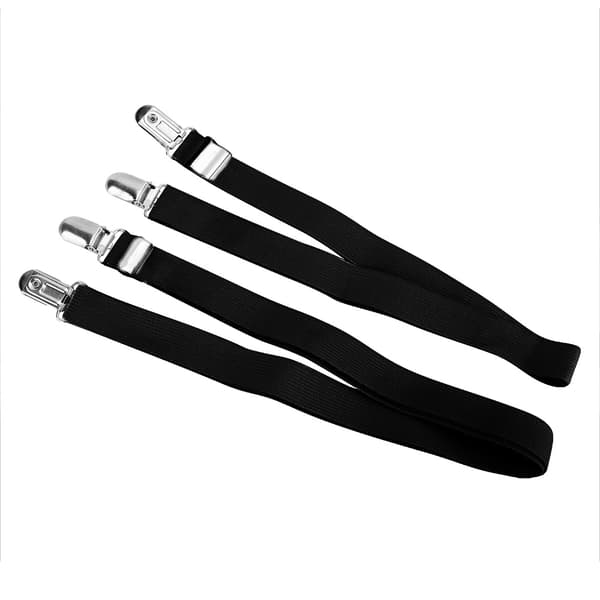 2 STK Justerbare Lagner Stropper Clips Madras Holdere Sort