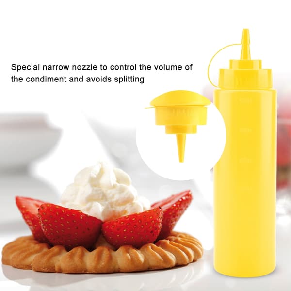 720ml 10-pakning Plast Oljedispenser for Olivenolje Eddik Gul