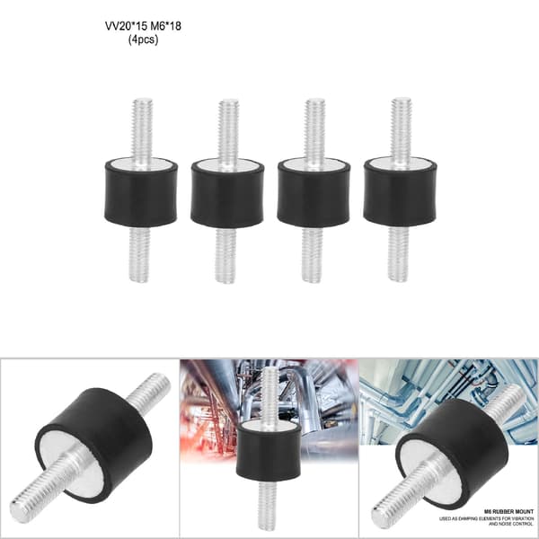 M6 Gummifäste Set med 4 Vibrationsdämpning för Bil Båt