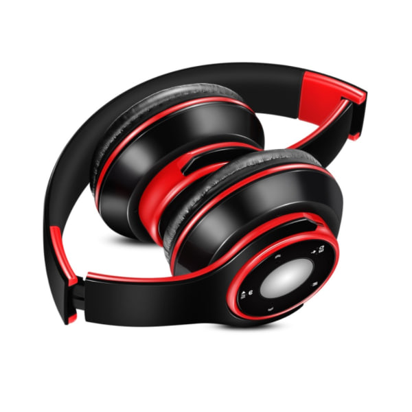 Sammenfoldelig bluetooth headset (sort og rød)