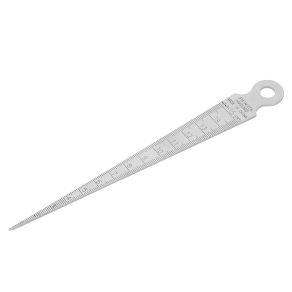 Konisk Måler 1-15mm CB02 Rustfritt Stål Tomme Metrisk Standard Hullinspeksjon Måleverktøy
