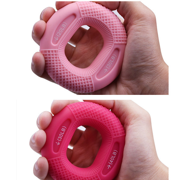 Säädettävä vahvuus silikonitarttujavarsien lihasvoimaharjoittelun fitness (ruusunpunainen (30.40LB)),