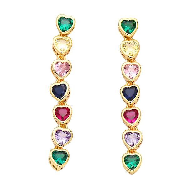 Øreringe Vintage Zircon Heart Stud Fashion smykker Ac9634