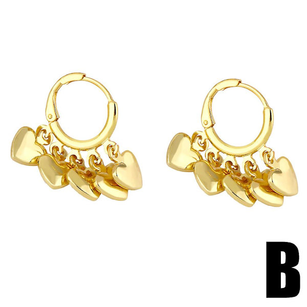 Øreringe Vintage Zircon Heart Stud Fashion smykker Ac8766 B