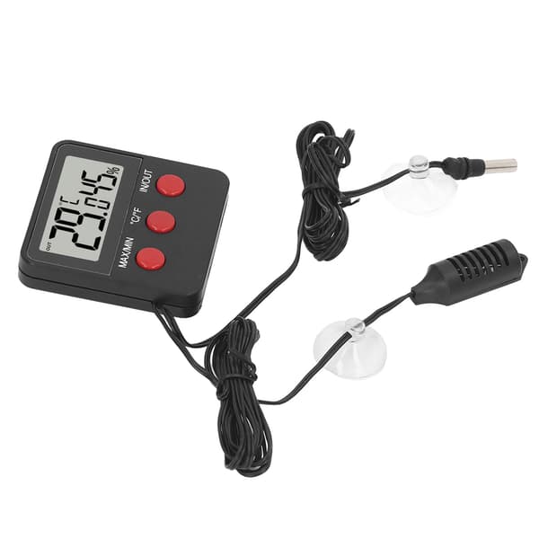 Mini Digital Hygrometer Termometer med 2 Prober til Inkubator Temperatur Fugtighedsmonitor