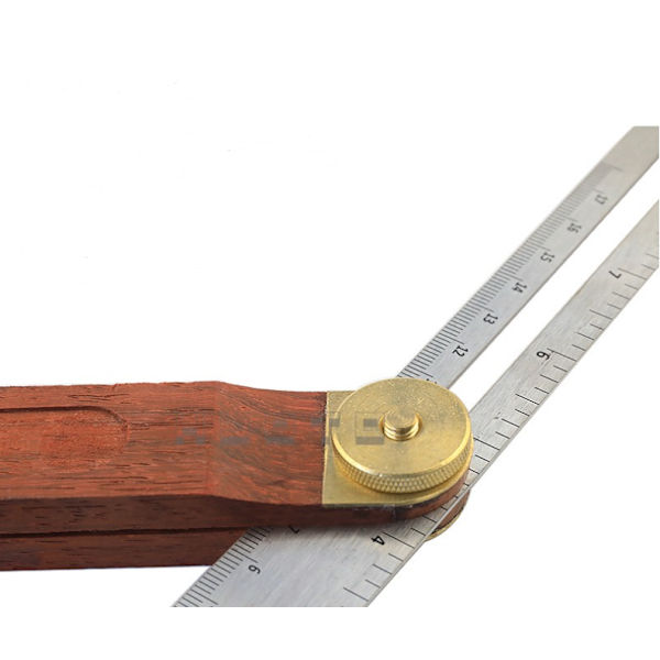 Firkant og affasning med håndtag af hårdttræ, tømrerfirkant med klinge i rustfrit stål 220mm/270mm