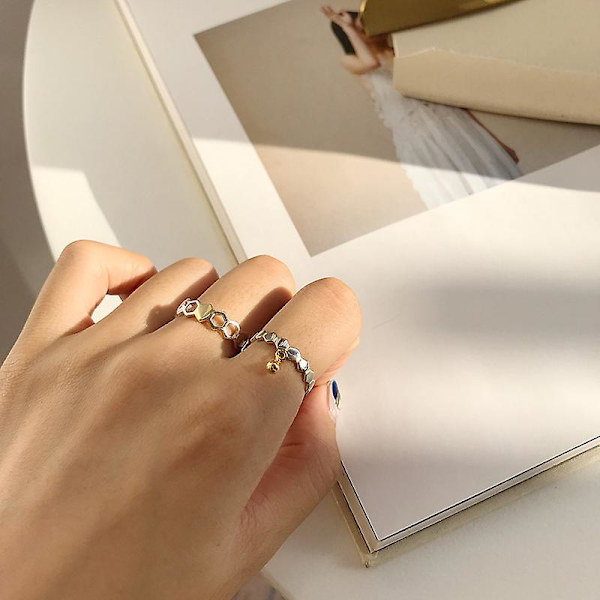 Ring Silver S925 Justerbara Modesmycken Ac7353 Men
