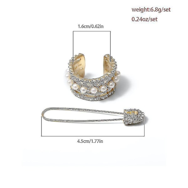 örhängen Set Överdrivna Rhinestone Legering Öronklämmor för födelsedagspresent