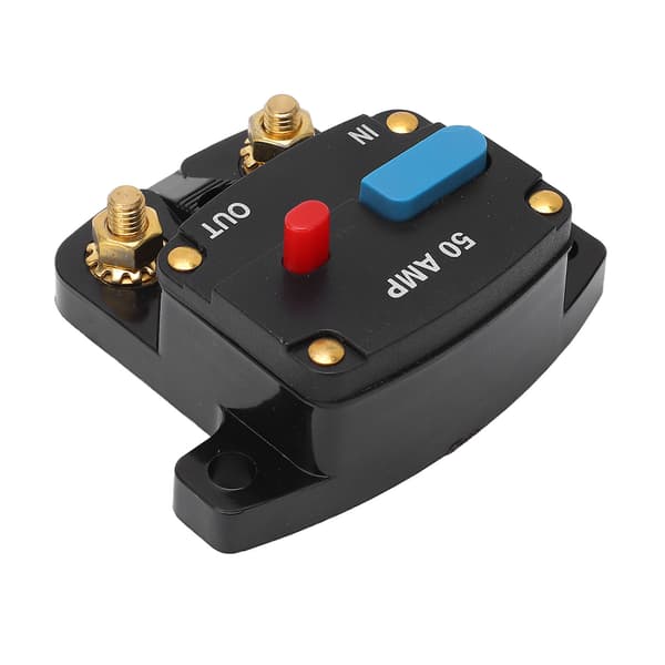 Bil Audio Strømafbryder Manuel Reset Sikring Inline Inverter Holder til Bil Audio Stereo System Båd Lastbiler Busser 50A