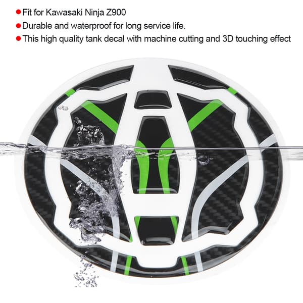 Olietank 3D Pad Protector Trim Sildebensmærkat passer til Kawasaki Ninja Z900