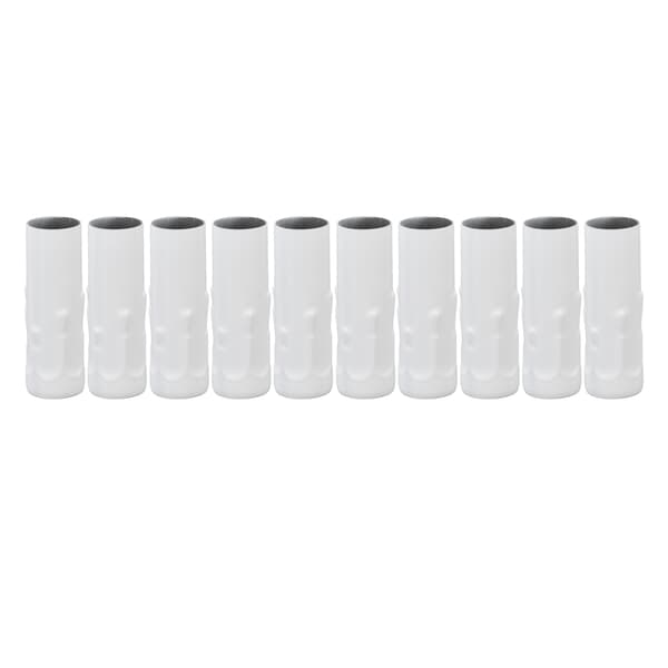10 stk. E14 Metallrør Lysholder Lampebase Belysningstilbehør 25x80mm Hvit