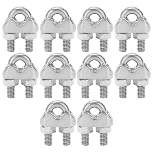 10-pak M6 rustfri stål U-bolt wire reb klemme 1 4 tommer sadel fitting