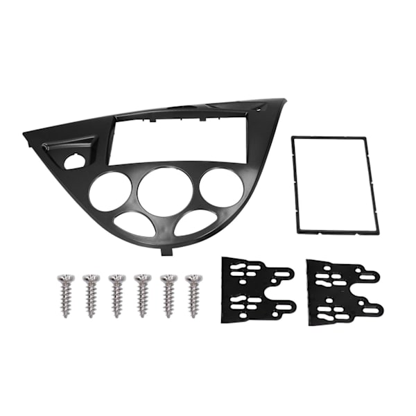 2DIN Audio CD DVD Panel Dashboard Dekoration Plug and Play Erstatning til Focus 1998-2006 Sort